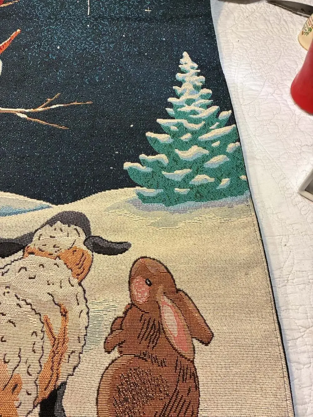 Sandi Gore Evans Do You See What I See Christmas Wall Hanging Tapestry